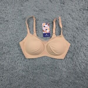 Honeylove Liftwear Crossover Bra Womens Small 34B/C Beige Wireless T-Shirt NWT